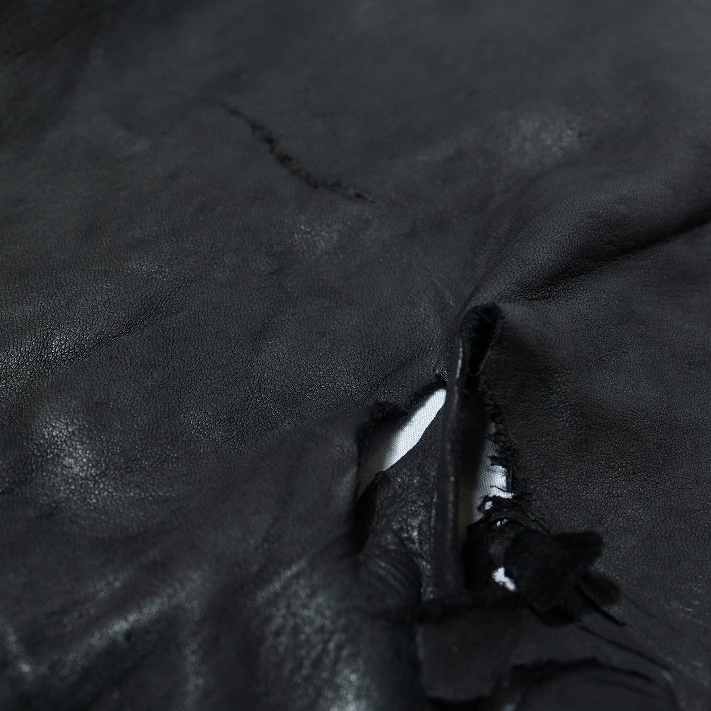 Black Chrome-Tanned Whitetail Buckskin Deer Hide