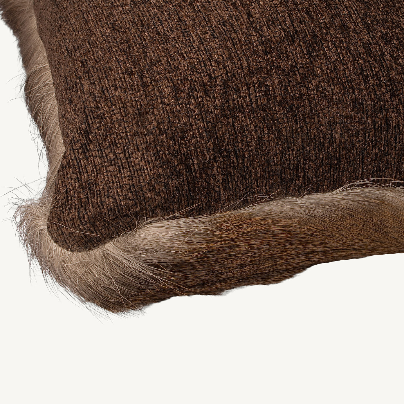 Hair-On Whitetail Deer Hide Lumbar Pillow - Filled