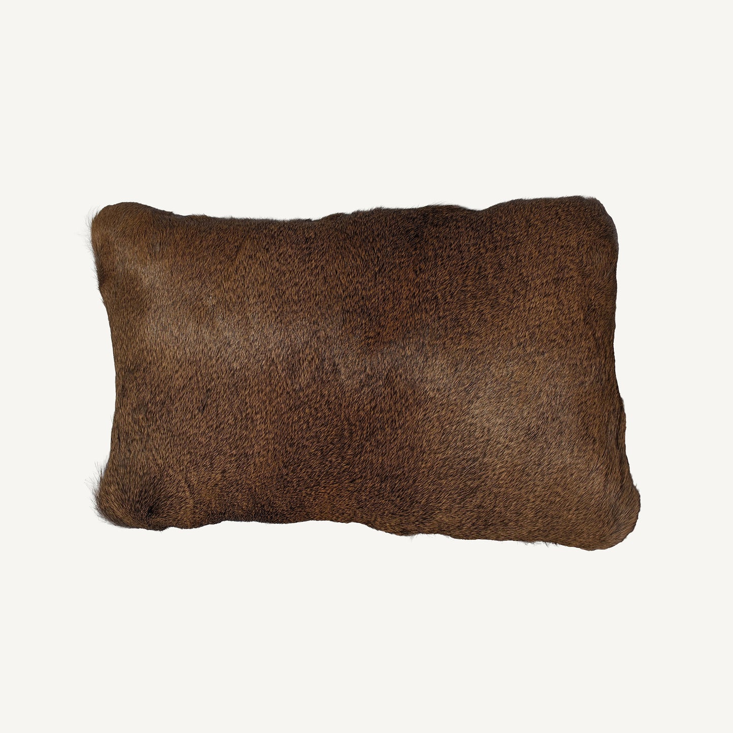 Hair-On Whitetail Deer Hide Lumbar Pillow - Filled