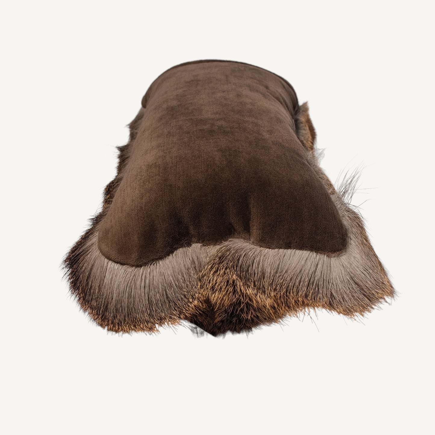 Hair-On Whitetail Deer Hide Lumbar Pillow - Filled