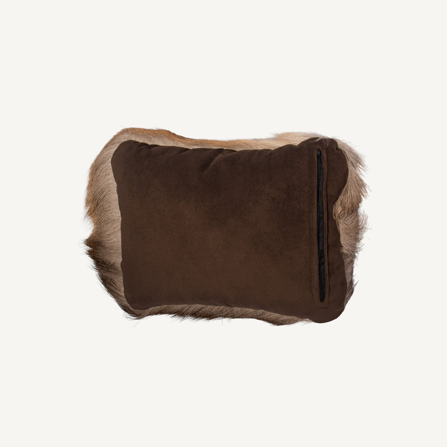 Hair-On Whitetail Deer Hide Lumbar Pillow - Filled