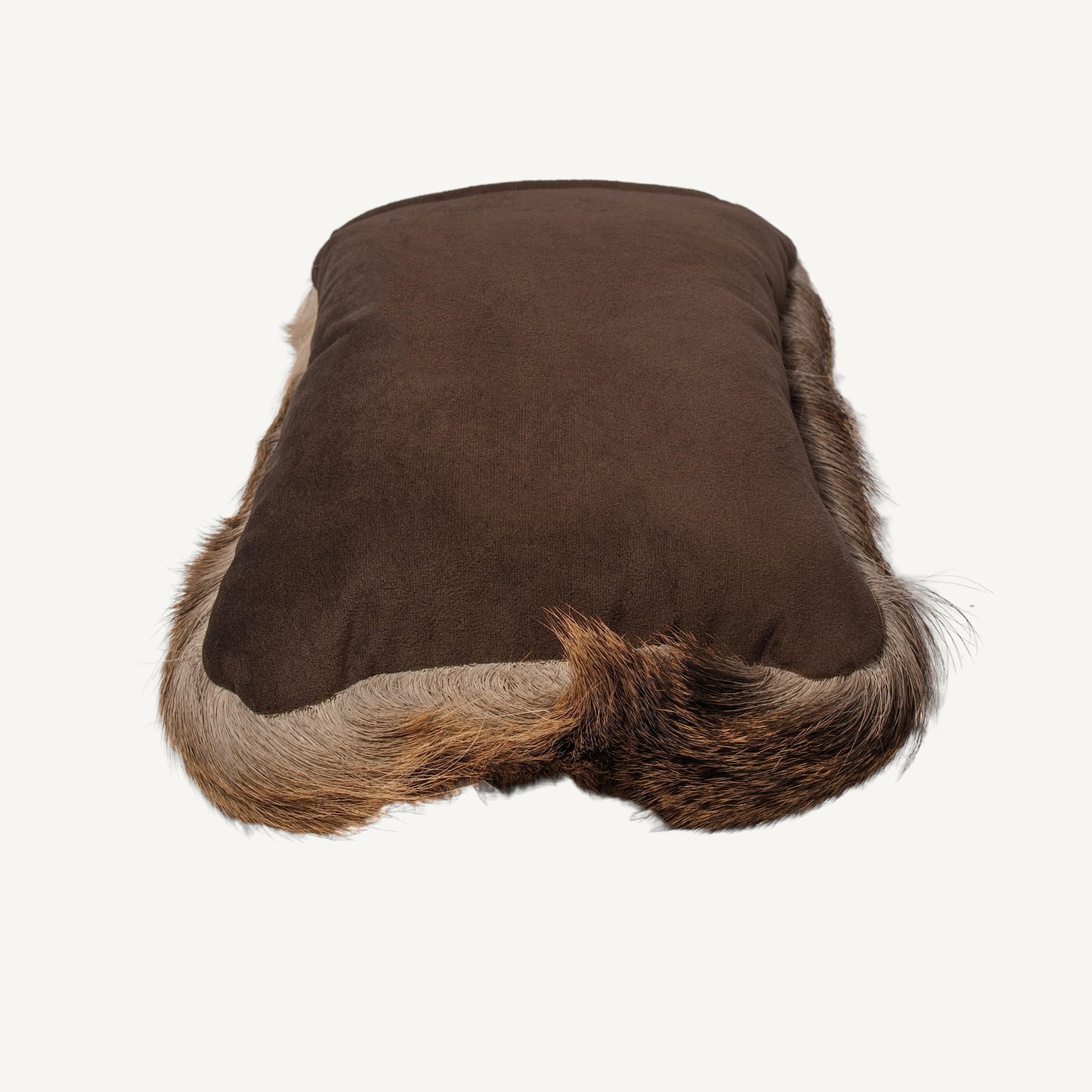Hair-On Whitetail Deer Hide Lumbar Pillow - Filled