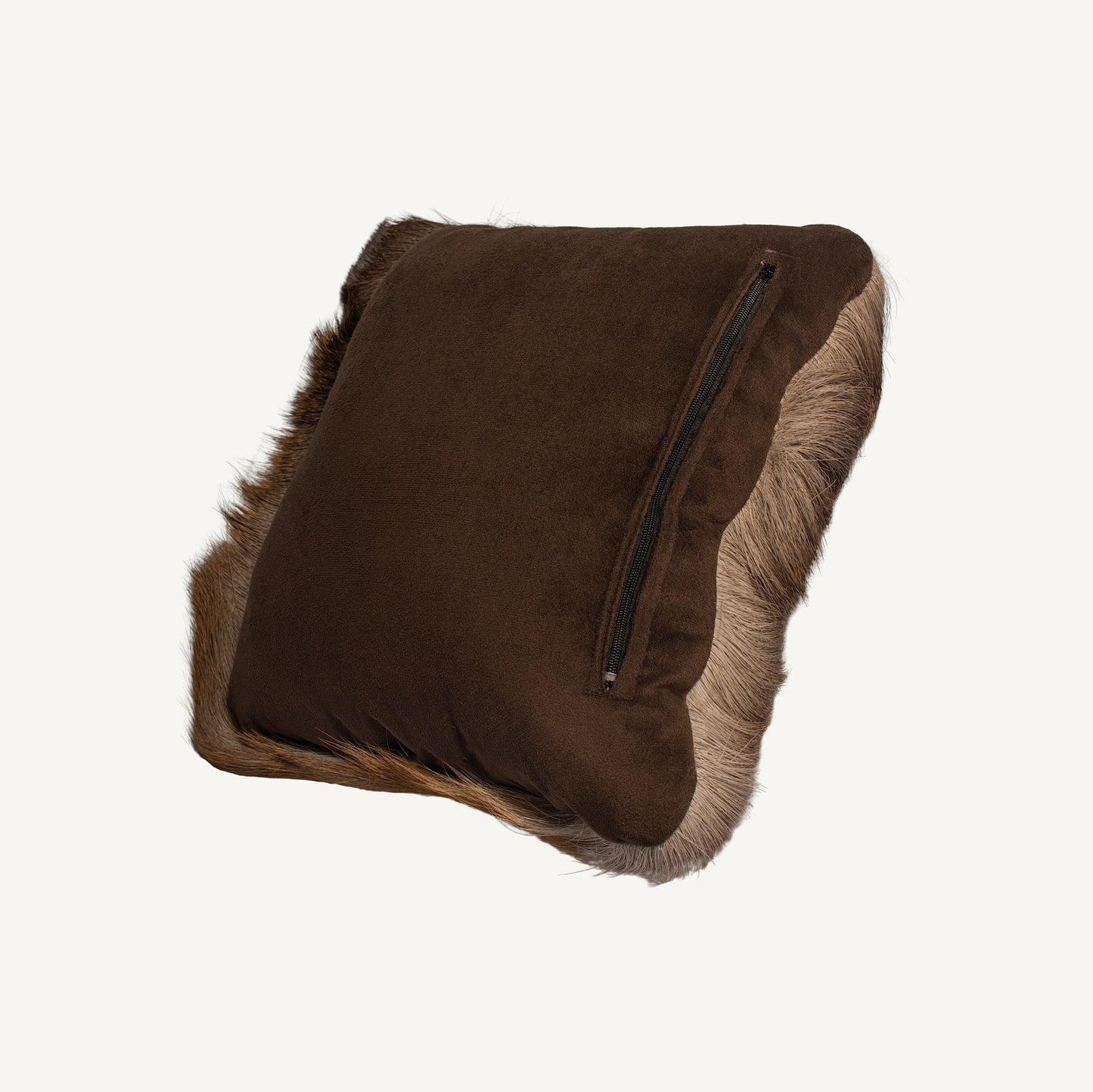 Hair-On Whitetail Deer Hide Lumbar Pillow - Filled