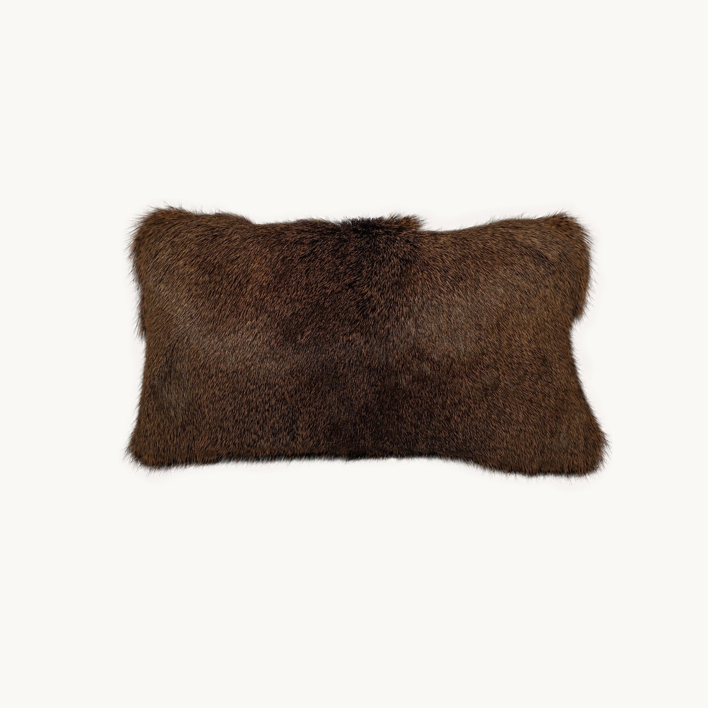 Hair-On Whitetail Deer Hide Lumbar Pillow - Filled