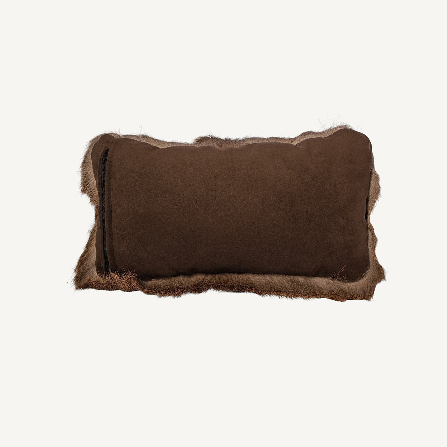 Hair-On Whitetail Deer Hide Lumbar Pillow - Filled